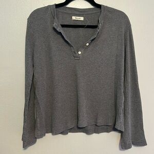 Madewell grey thermal top size medium/large